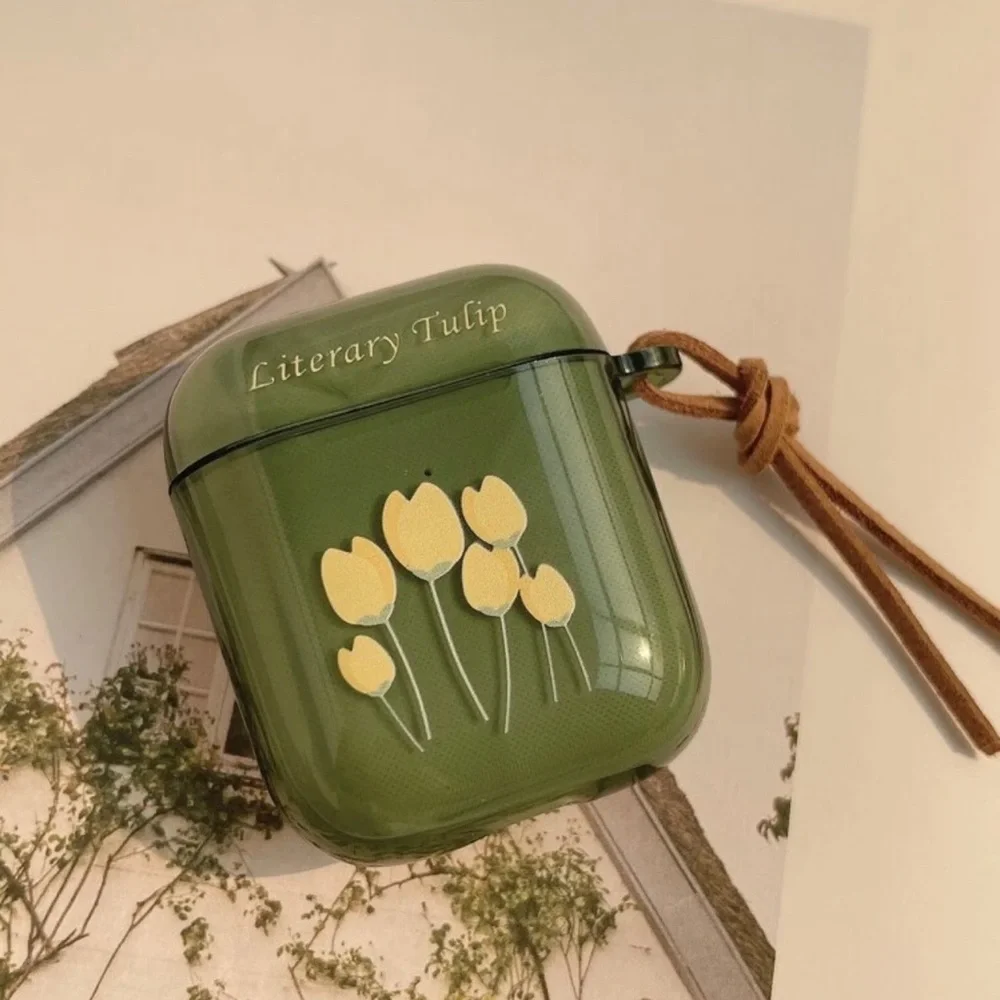 NEW Literary Tulip Apple AirPods Soft‎ Case